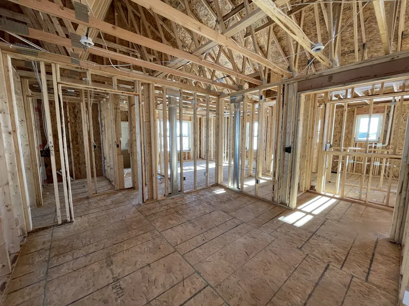 Interior framing on a Super Crew project